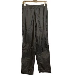 L.L. Bean Nylon Pants Mens M Black Ankle Zip Lined Track Utility Outdoor Vtg Y2K